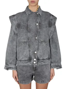 Isabel Marant Etoile Harmon Jacket Grey Size 8 for rent on The Volte - image 2