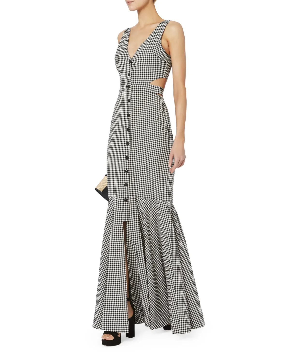 Marissa Webb Judith Gingham Maxi Dress Print Size XS / AU 6 for rent on The Volte - main image