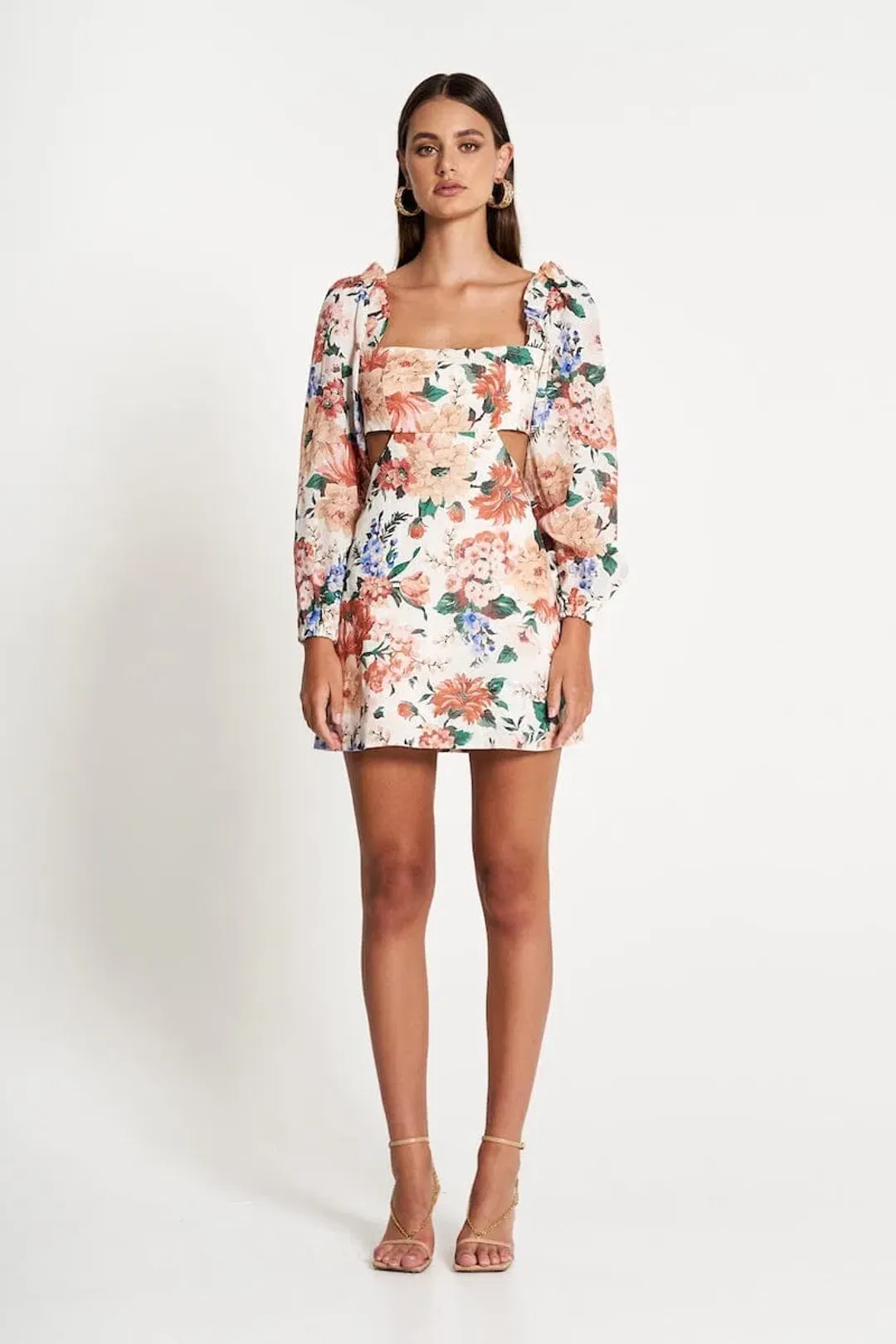 Sofia The Label Goldie Cut Out Mini Dress Floral Size S / AU 8 for rent on The Volte - main image