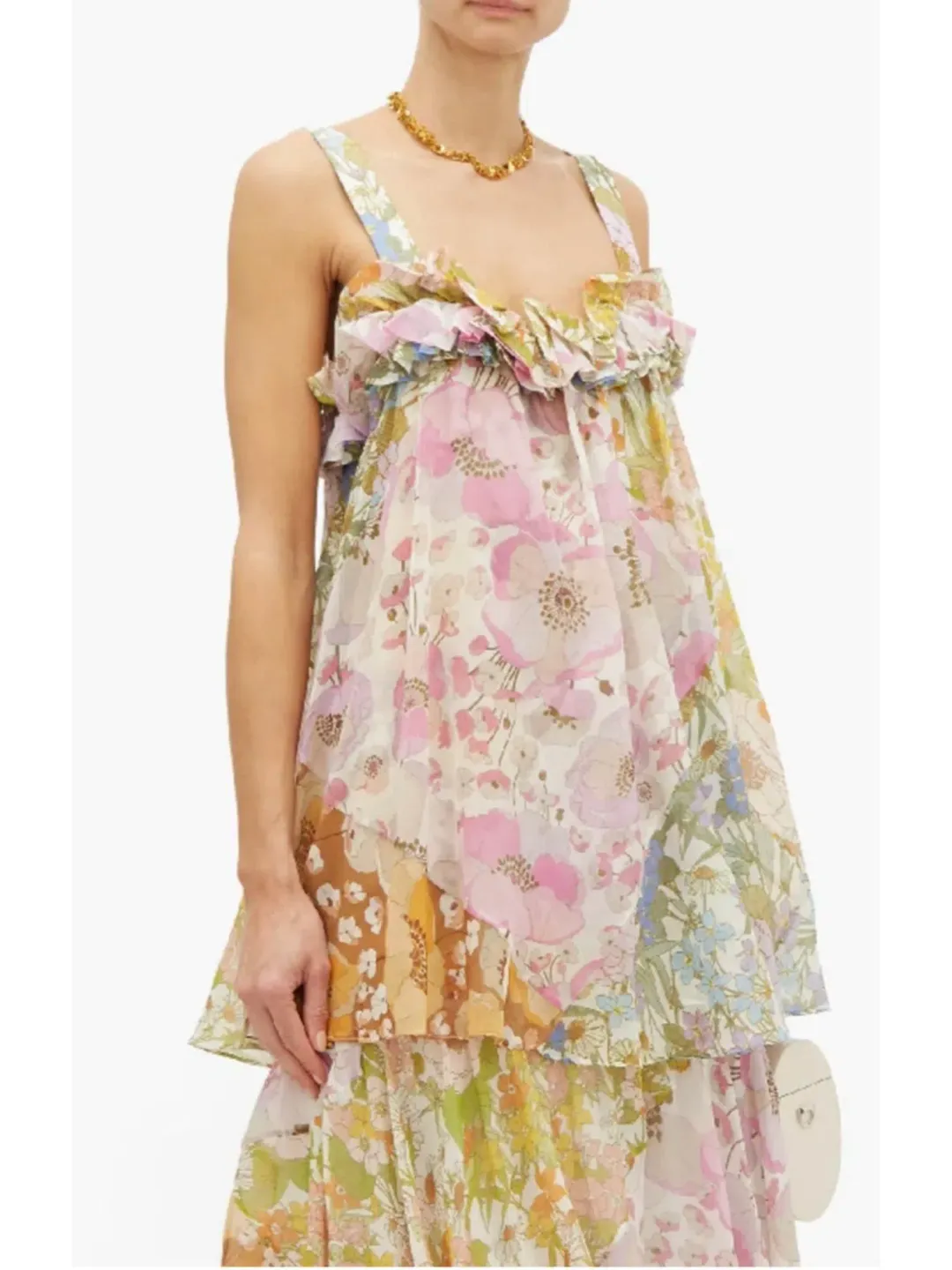 Zimmermann Super Eight Tiered Floral Maxi Dress Multi Size 0 / AU 8 for rent on The Volte - main image