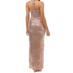 L'amour Diana Halter Gown Sequin Size 16 for rent on The Volte - image 4