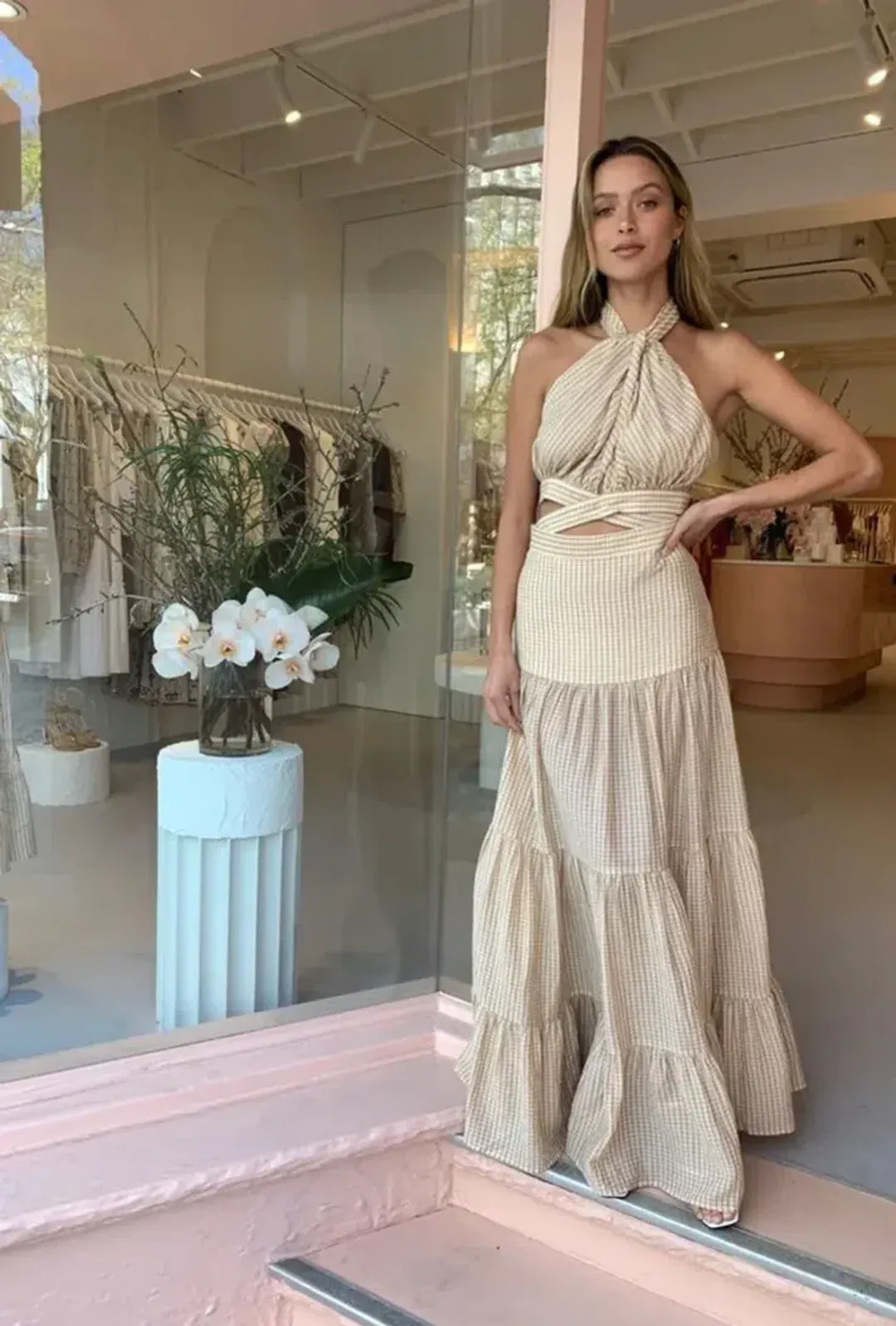 Significant Other Starship Maxi Dress Print Size 12 for rent on The Volte - main image