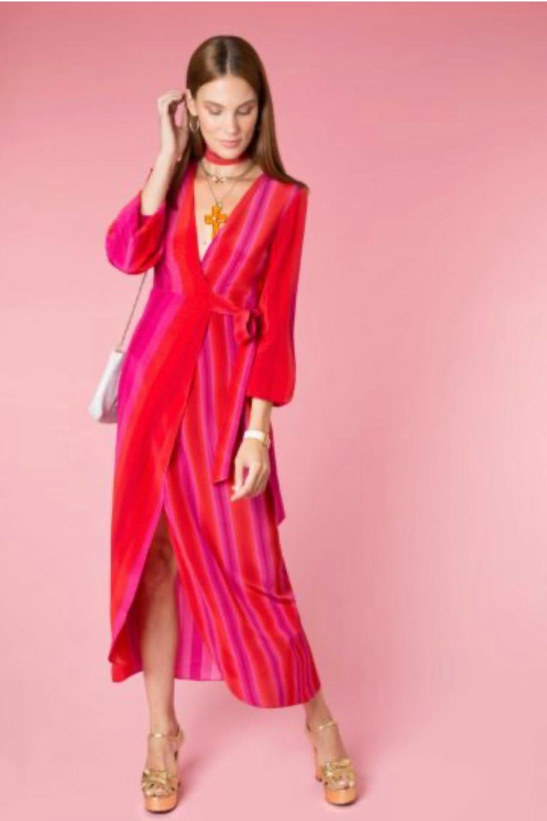 Rixo London Marni Studio Stripe Size AU 12 for rent on The Volte - main image