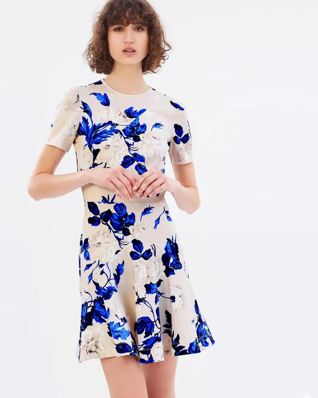 Lover Watercolour Scuba Mini Dress Floral Size AUS 8 US 4 for rent on The Volte - main image