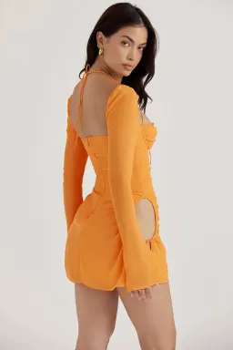 House Of CB Halter Mini Dress Orange Size AU 10 for rent on The Volte - image 2