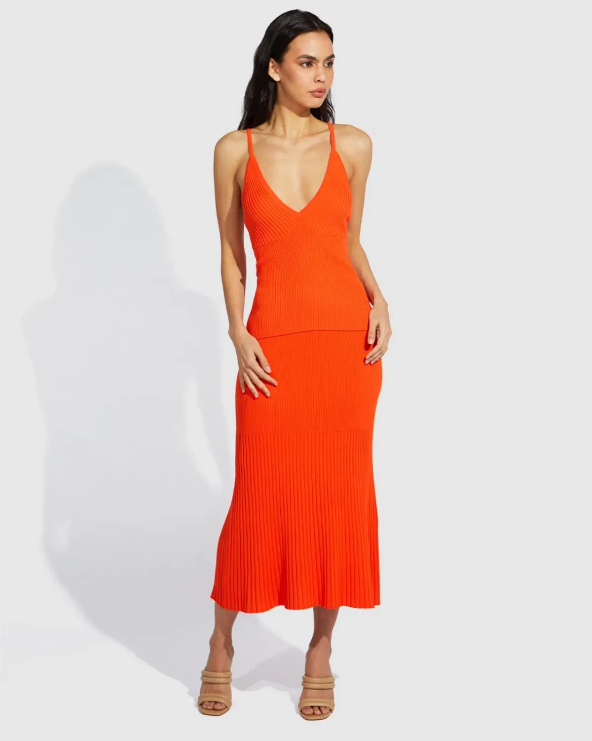 Alice McCall Michelle Knit Skirt Orange Size AU 8 for rent on The Volte - main image