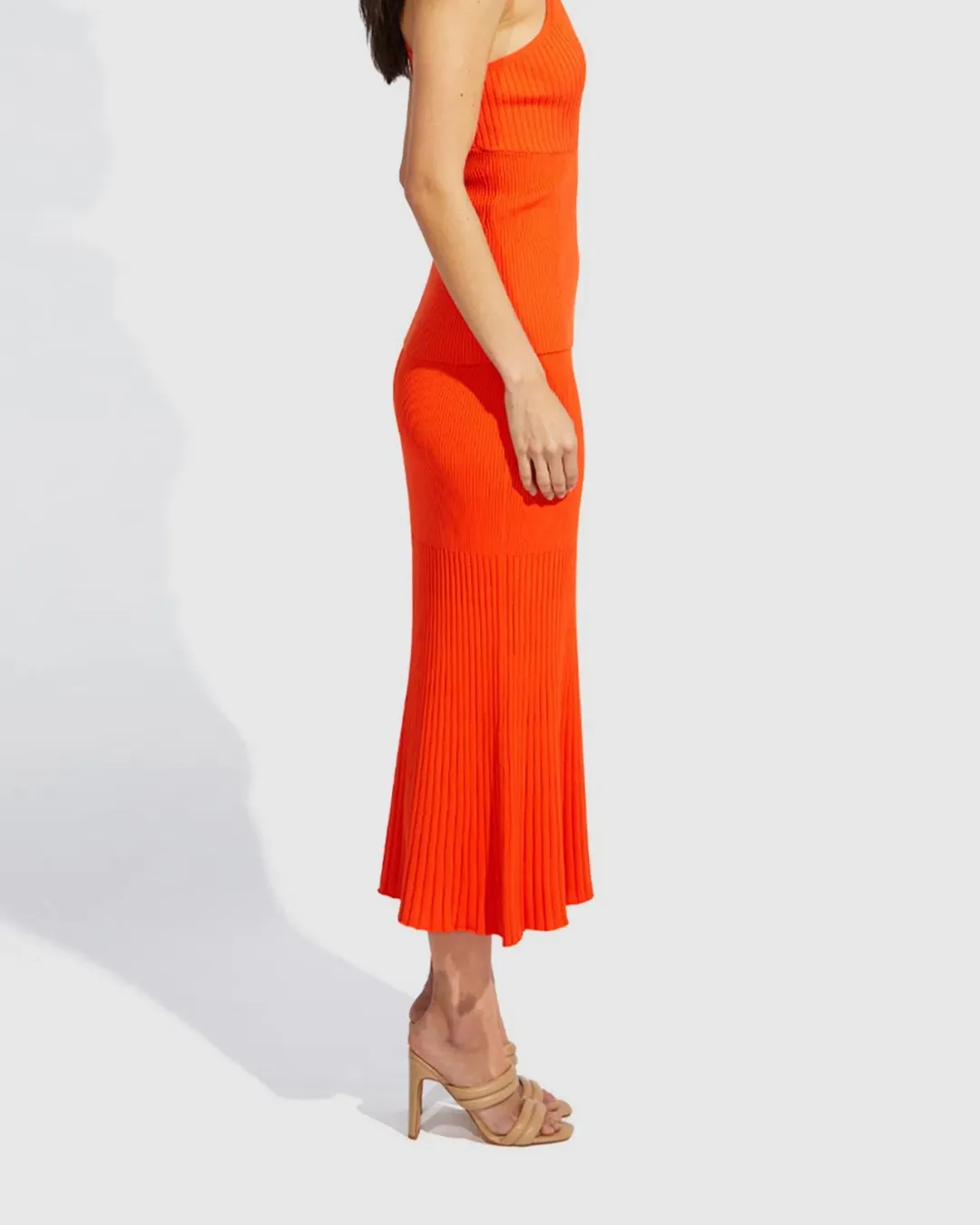 Alice McCall Michelle Knit Skirt Orange Size AU 8 for rent on The Volte - main image