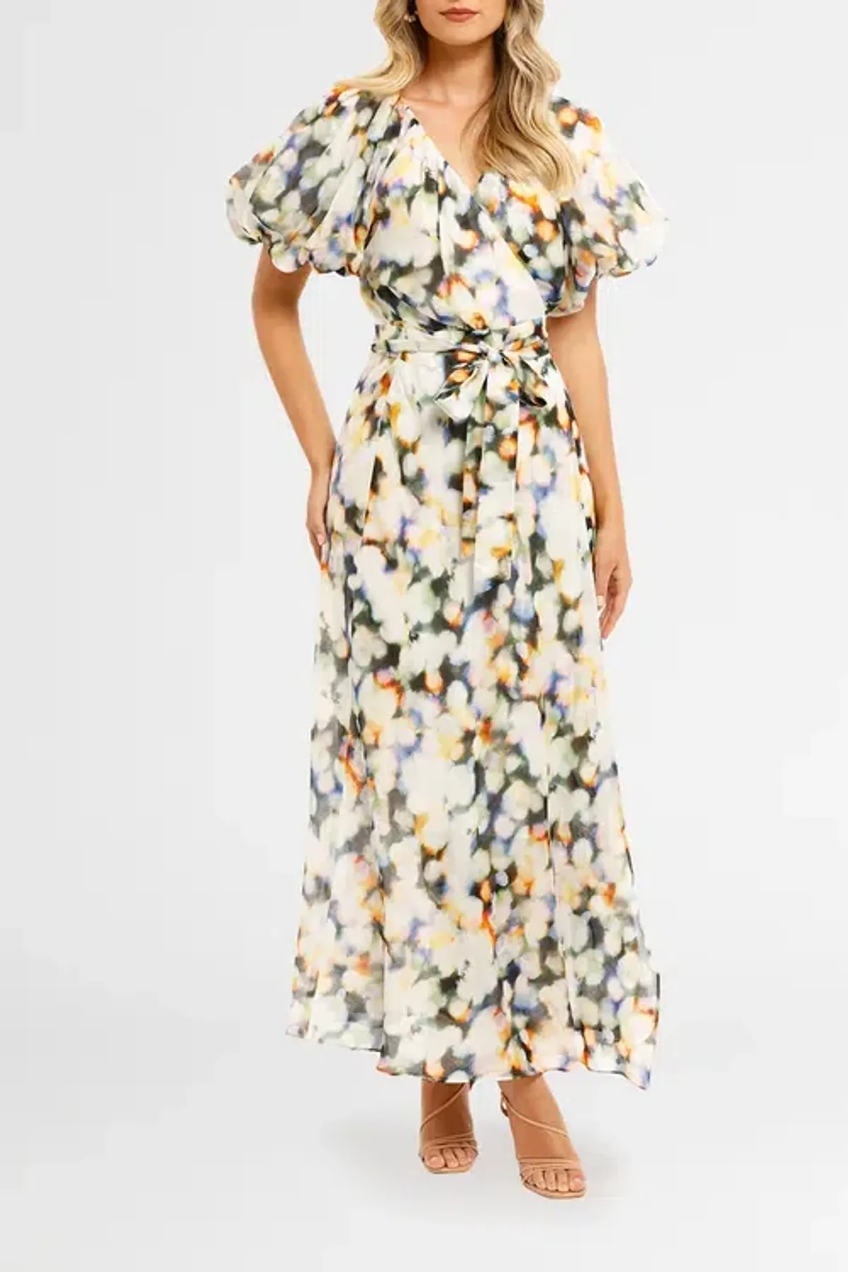 Ginger & Smart Lumiere Wrap Dress Lumiere Multi Print Size AU 16 for rent on The Volte - main image