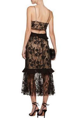 Sachin & Babi - Paris Ruffled Lace Midi Dress Size 10 for rent on The Volte - image 3