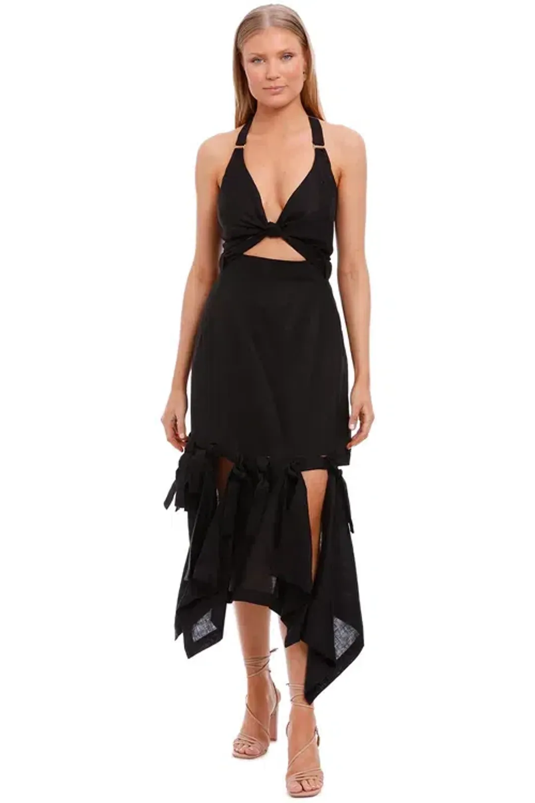 KITX Block System Tie Dress Black Size 10 for rent on The Volte - main image