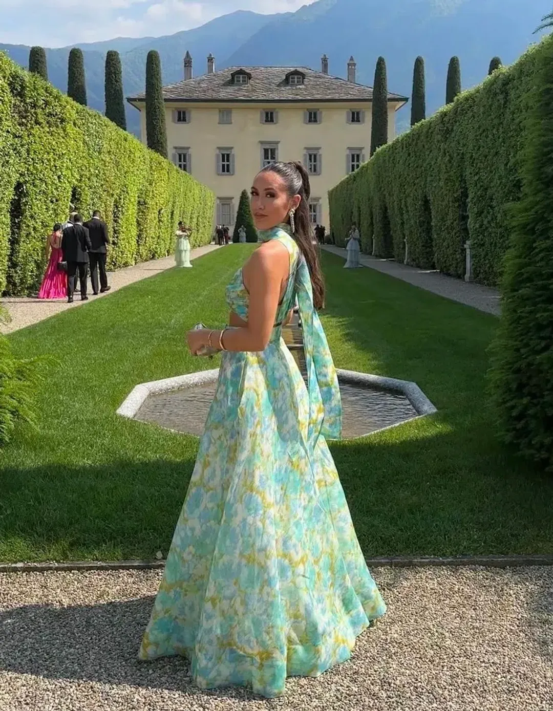 Zimmermann High Tide Crop Bodice And Ikat Maxi Skirt Floral Size AU 6 for rent on The Volte - main image