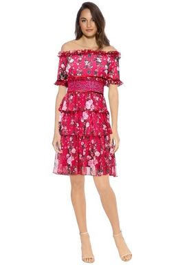 Tadashi Shoji Bonet Off The Shoulder Dress size 12 for rent on The Volte - image 2