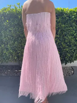 Rachel Gilbert Rollo Midi Dress Pink Size AU 12 for rent on The Volte - image 2