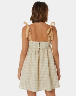 Mon Renn Lucille Mini Dress in Marigold Check Multi Size 12 for rent on The Volte - image 4