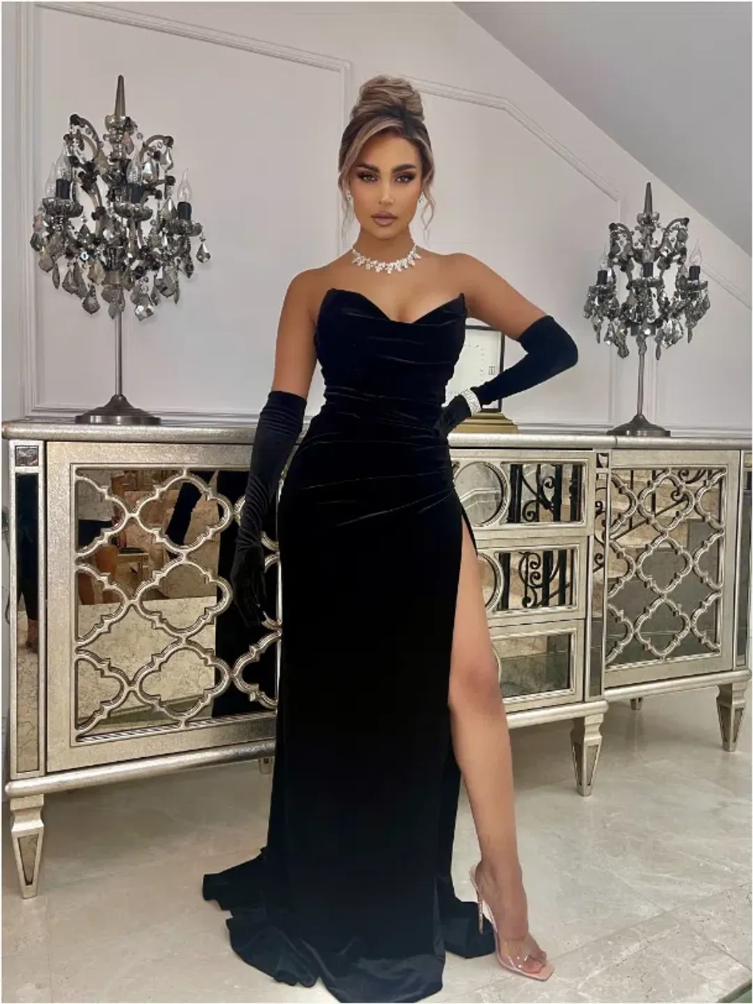 Abyss by Abby Kollin Dress Black Size S/Au 8 for rent on The Volte - main image