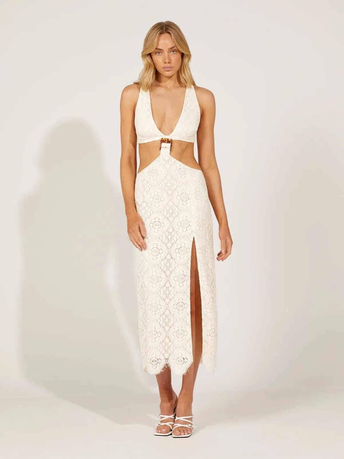 Alice McCall Yvonne Midi Dress Vanilla Bean Size 10 for rent on The Volte - main image