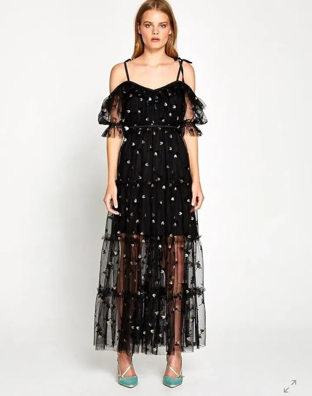 Alice McCall Moon Lover Midi Dress Black Size 8  for rent on The Volte - main image