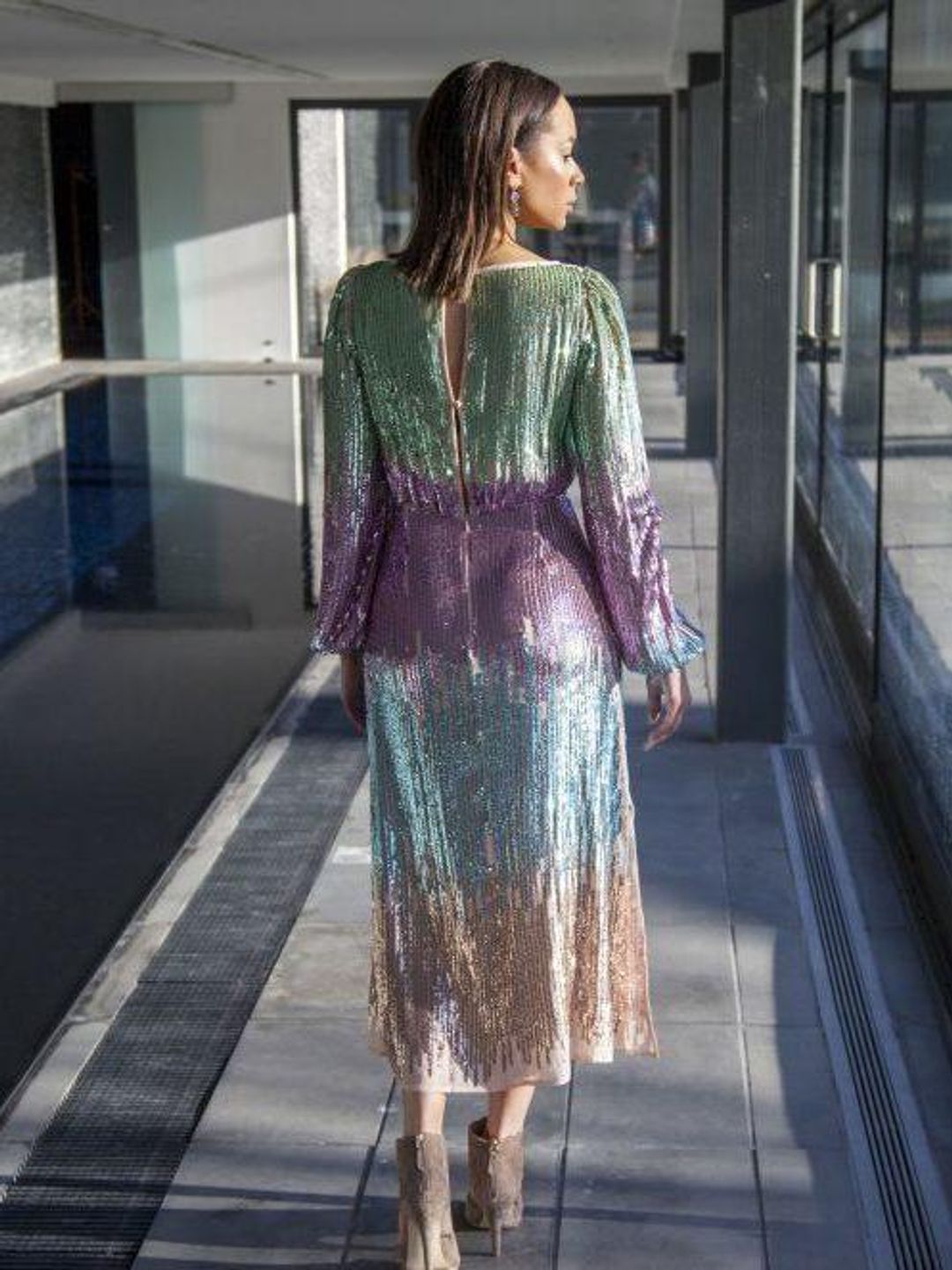 Rixo London Coco Multi sequin dress Size12 for rent on The Volte - main image