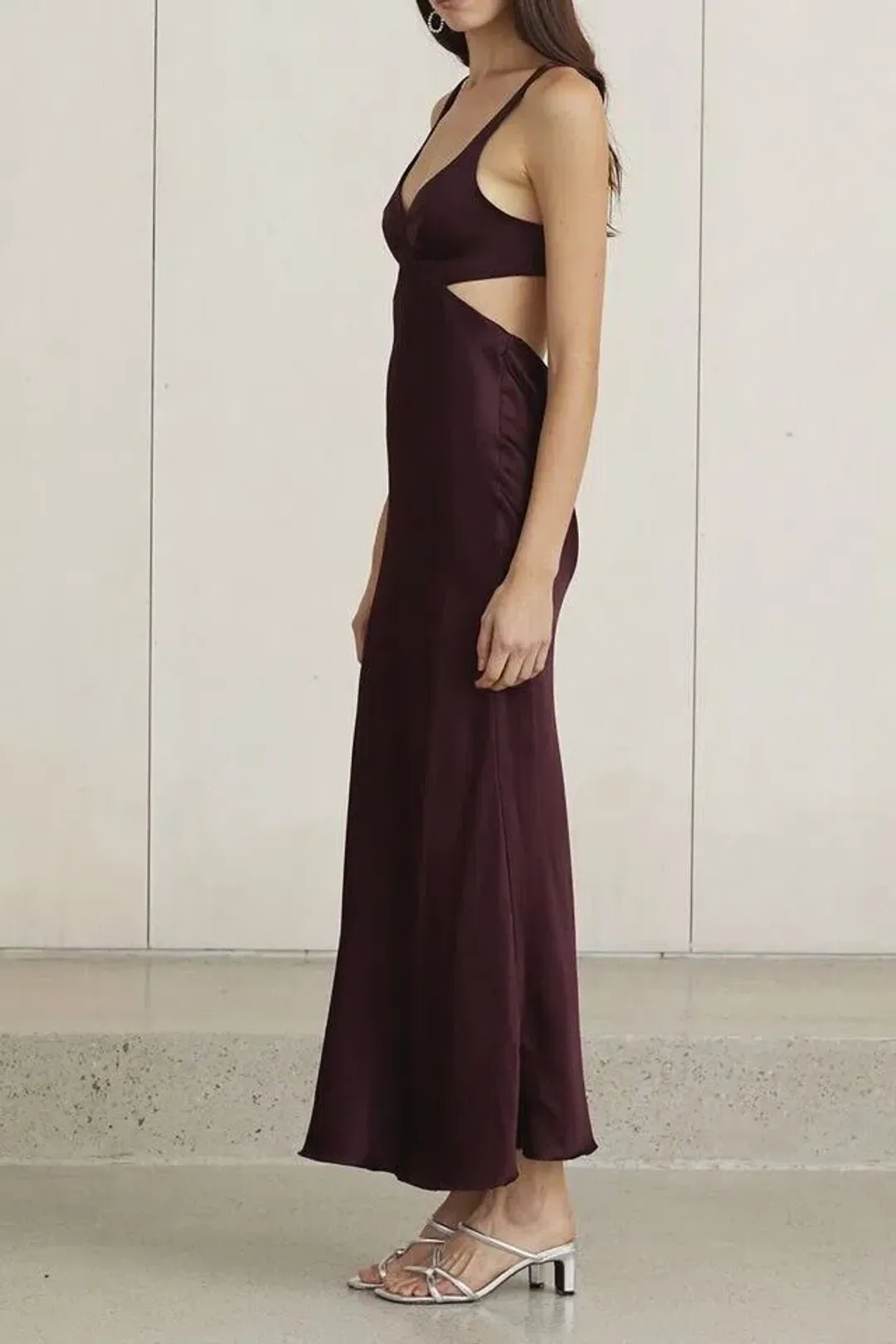 Bec & Bridge Caroline Cut Out Dress Plum Size 8  for rent on The Volte - main image