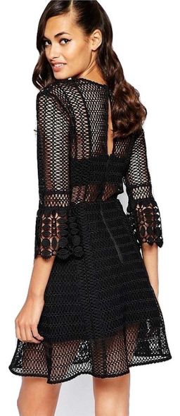 Self Portrait A Line Guipure Lace Mini Dress Size 8 for rent on The Volte - image 2
