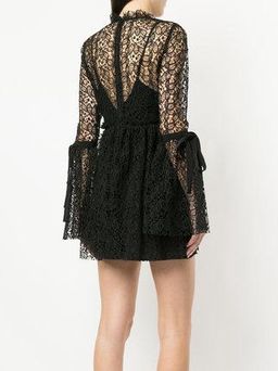 Alice McCall Back To You Lace Mini Dress Black Size 6  for rent on The Volte - image 4