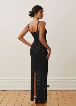 Arcina Ori Margot Black Lace Maxi Dress Size S/Au 8 for rent on The Volte - image 3