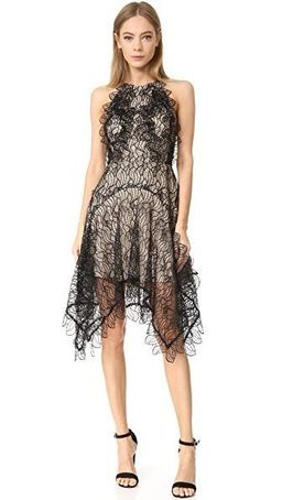 Acler Burton Lace Dress Black/Nude Size 12 for rent on The Volte - image 1