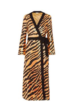 Rixo London Gigi Tiger Sequin Dress Midi Size 12 for rent on The Volte - image 5