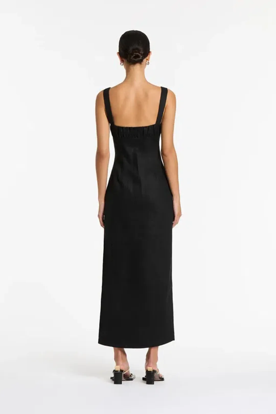 Sir The Label Bettina Midi Dress In Black Size 8 for rent on The Volte - main image