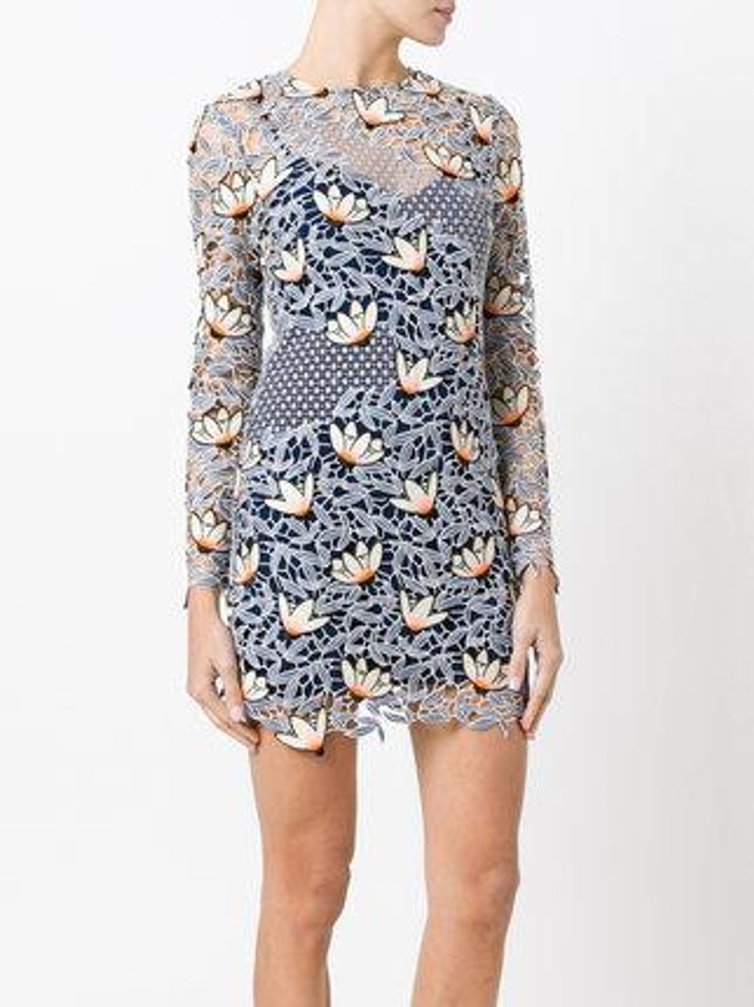 Self Portrait Guipure Lace Mini Dress Size 10 for rent on The Volte - main image