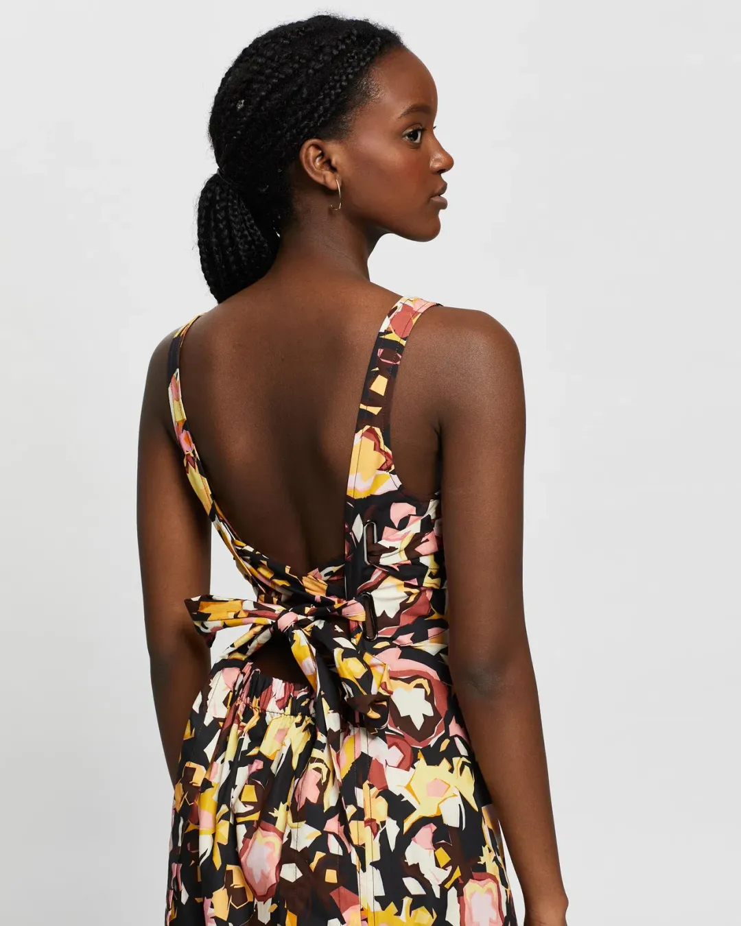 Camilla and Marc Delfino Split Skirt Midi Dress Multi Size 8 for rent on The Volte - main image