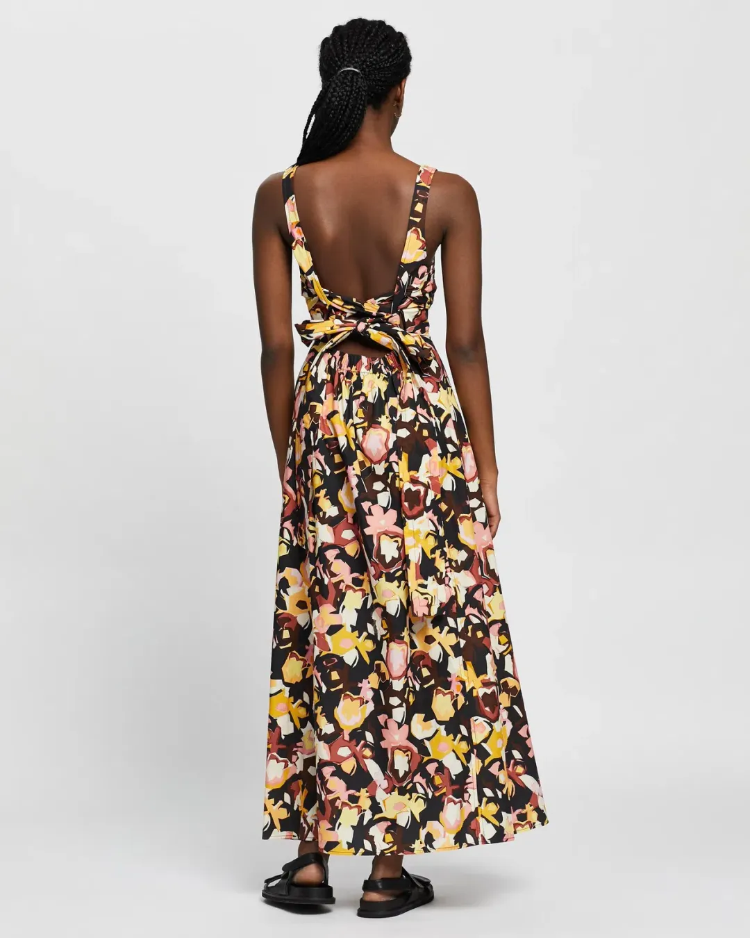 Camilla and Marc Delfino Split Skirt Midi Dress Multi Size 8 for rent on The Volte - main image