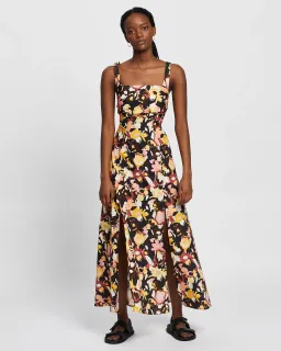 Camilla and Marc Delfino Split Skirt Midi Dress Multi Size 8 for rent on The Volte - image 2