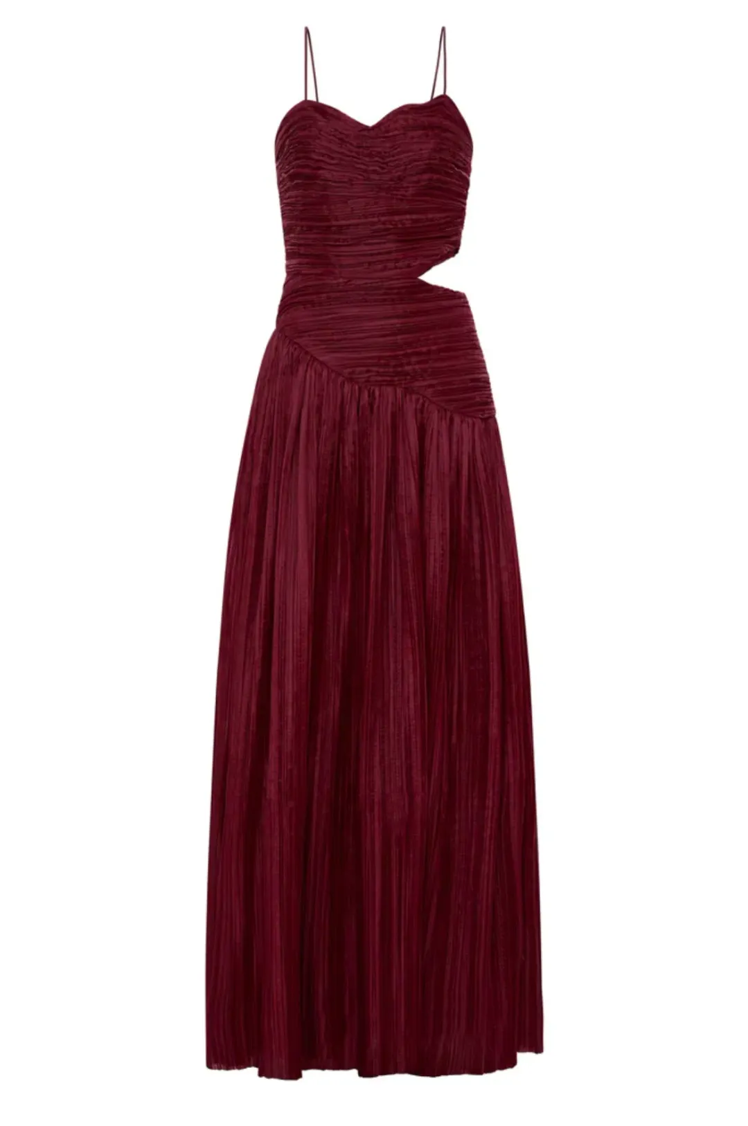Aje Laurier Wave Maxi Dress Burgundy Size 12 / L for rent on The Volte - main image