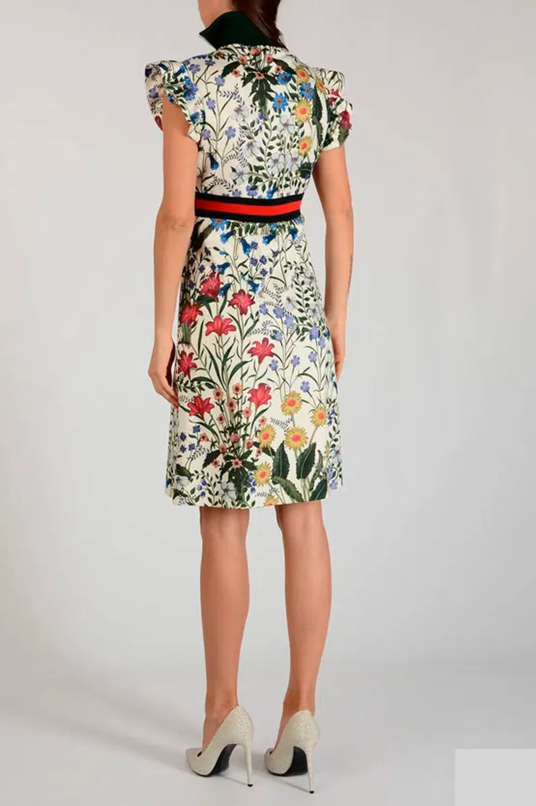 Gucci Floral Jersey Dress Print Size 10 for rent on The Volte - main image