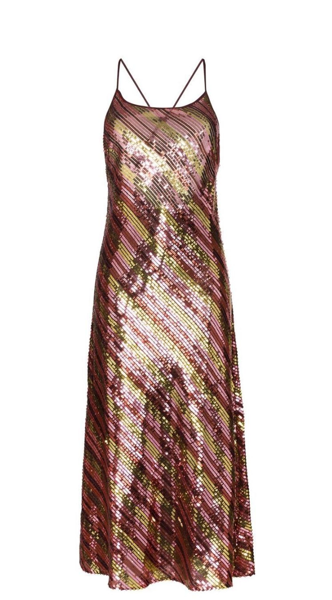 Rixo Sylie sequinned embellished midi dress Size 12 for rent on The Volte - main image