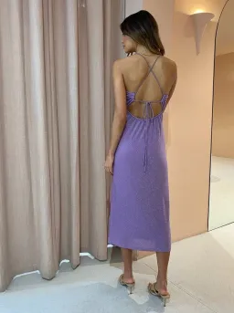 Suboo Asha Twist Front Slip Dress Lilac Size XS / AU 6 for rent on The Volte - image 2