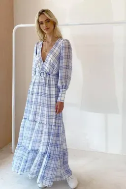 Bec & Bridge Alexa Gingham Maxi Dress Print Size AU 8 for rent on The Volte - image 2