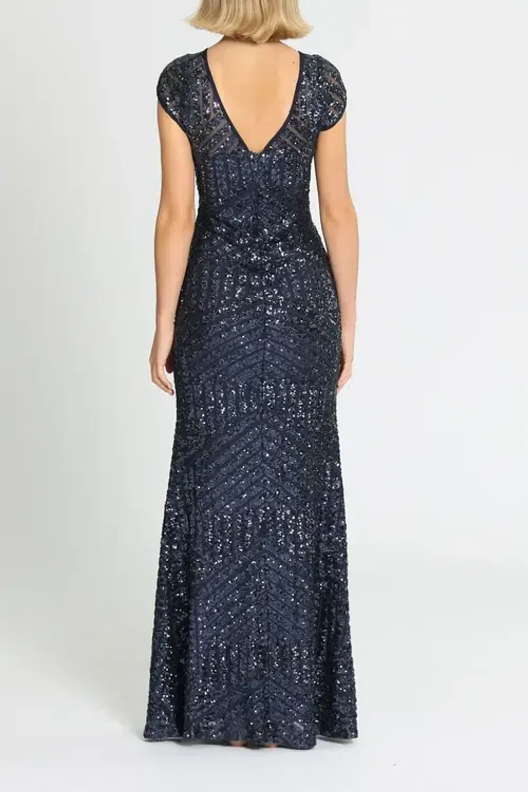 L'amour Grace Gown Navy Size AU 12 for rent on The Volte - main image