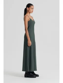 Scanlan Theodore Powdered Viscose Slip Dress in Safari Size AU 6  for rent on The Volte - image 2