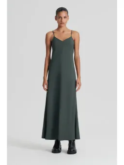 Scanlan Theodore Powdered Viscose Slip Dress in Safari Size AU 6  for rent on The Volte - image 1