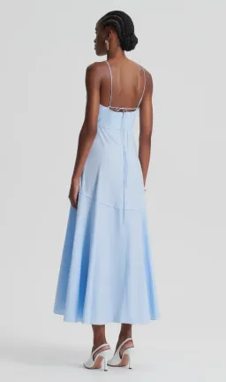 Scanlan Theodore Parachute Strappy Dress in  Tinted Blue Size 6 / XS for rent on The Volte - image 2