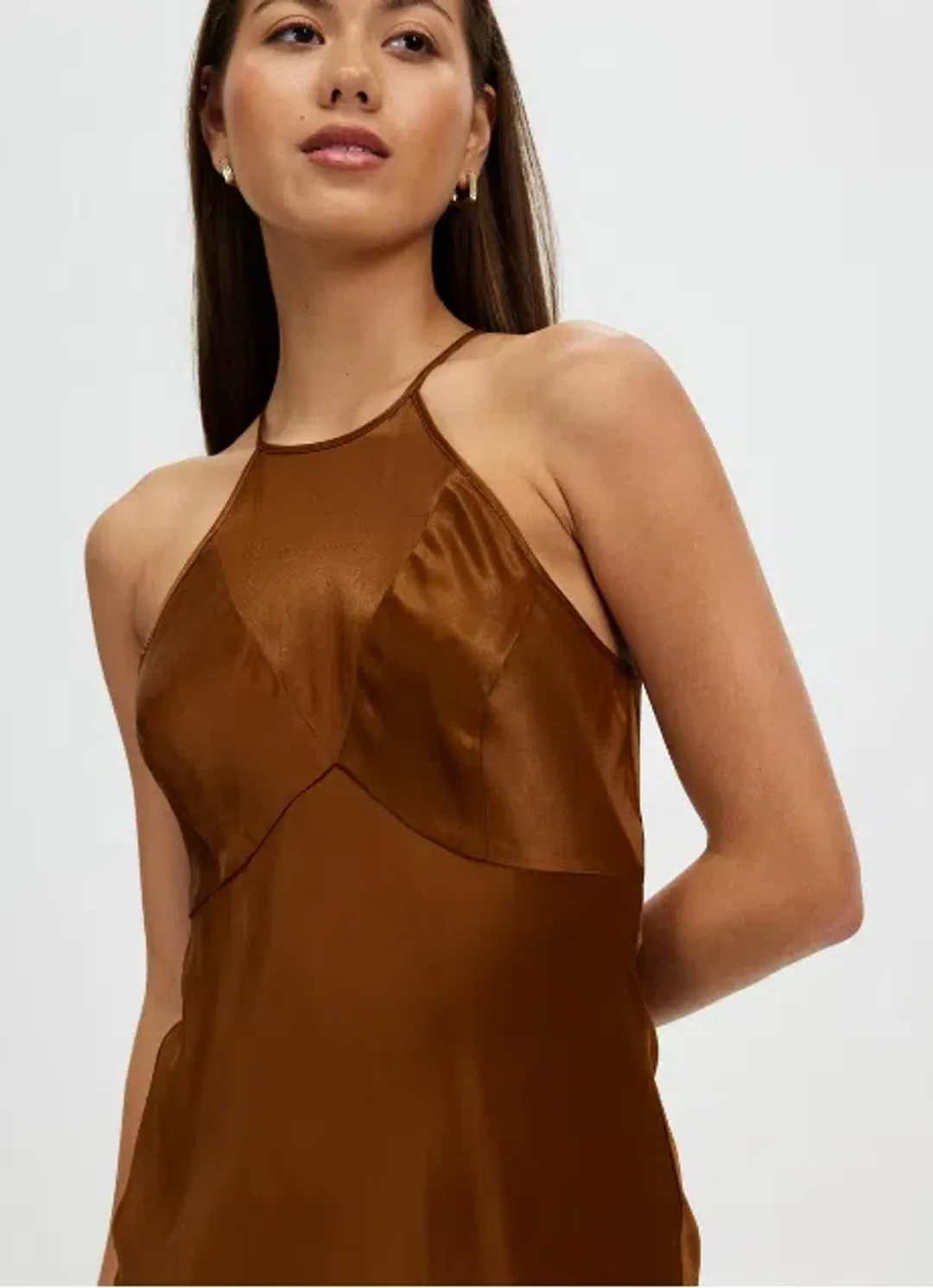 Sass & Bide Occasional Mix Dress Brown Size 16 for rent on The Volte - main image