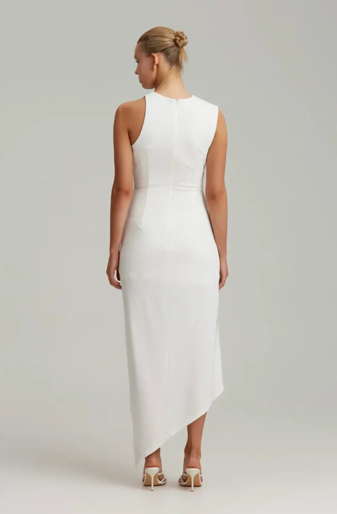 C/MEO Collective Entropy Midi Dress White Size 6 for rent on The Volte - main image