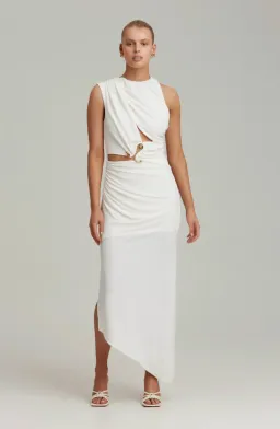 C/MEO Collective Entropy Midi Dress White Size 6 for rent on The Volte - image 4