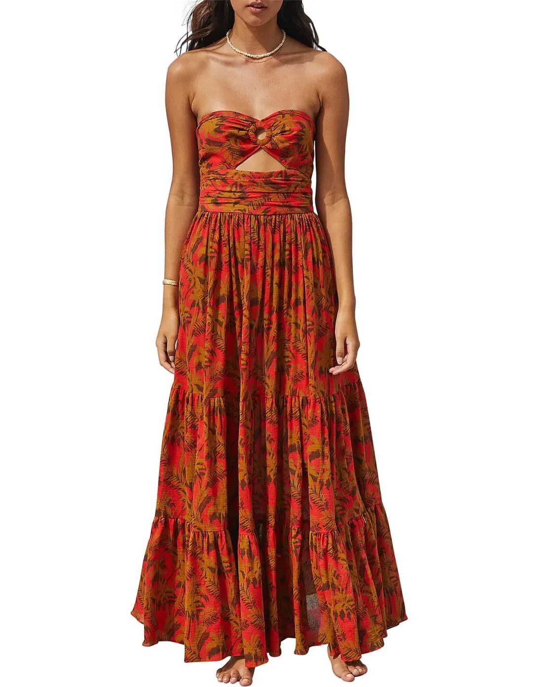 Bec & Bridge Mahalia Maxi Dress Floral Print Size AU 10 for rent on The Volte - main image