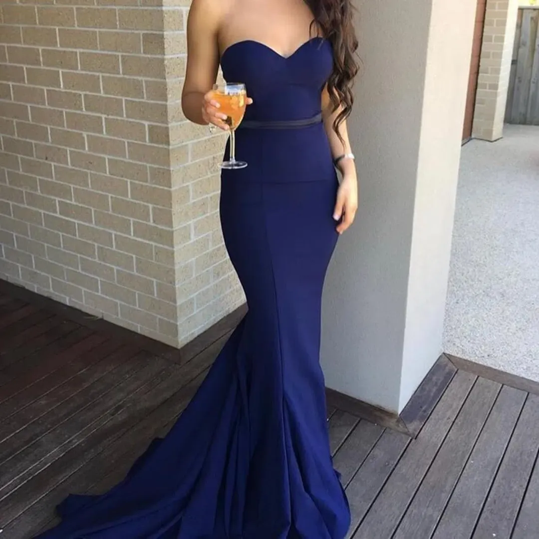 Elle Zeitoune Arianna Ball Dress Blue Size AU 6 for rent on The Volte - main image