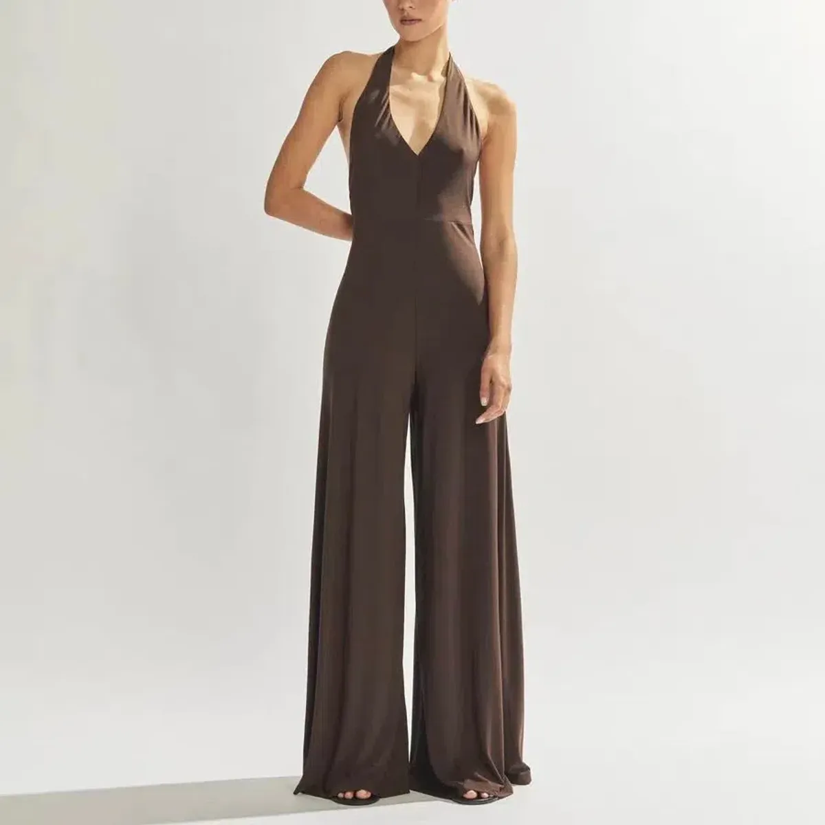 One Mile the Label Sammy Jumpsuit Brown Size M / AU 10 for rent on The Volte - main image
