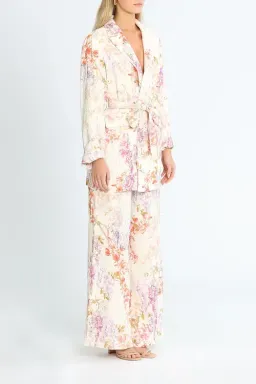 Ministry of Style Joyful Blooms Blazer and Pant Set Multi Floral White Size 14 for rent on The Volte - image 2