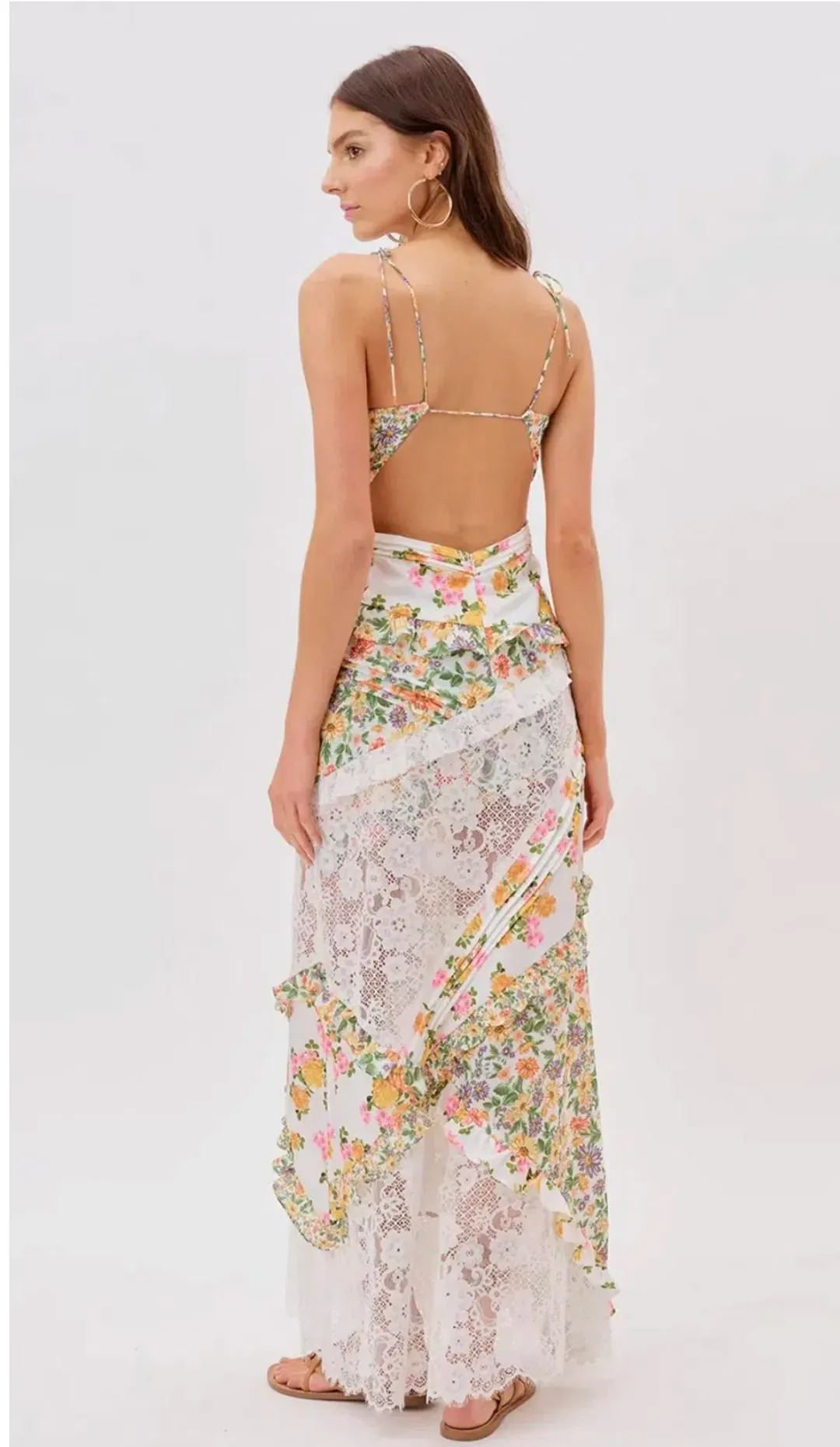For Love and Lemons Rosalyn Maxi Dress Floral Size S / AU 8 for rent on The Volte - main image